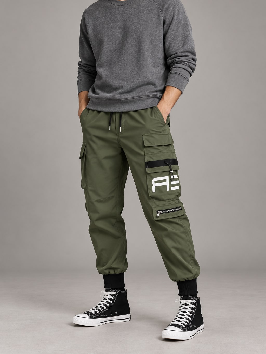 Multi-Pocket Cargo Joggers