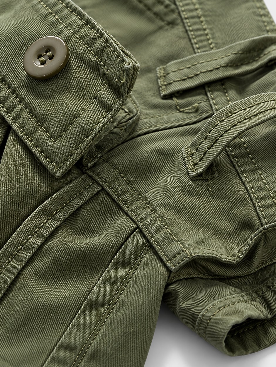 Cotton Utility Cargo Shorts