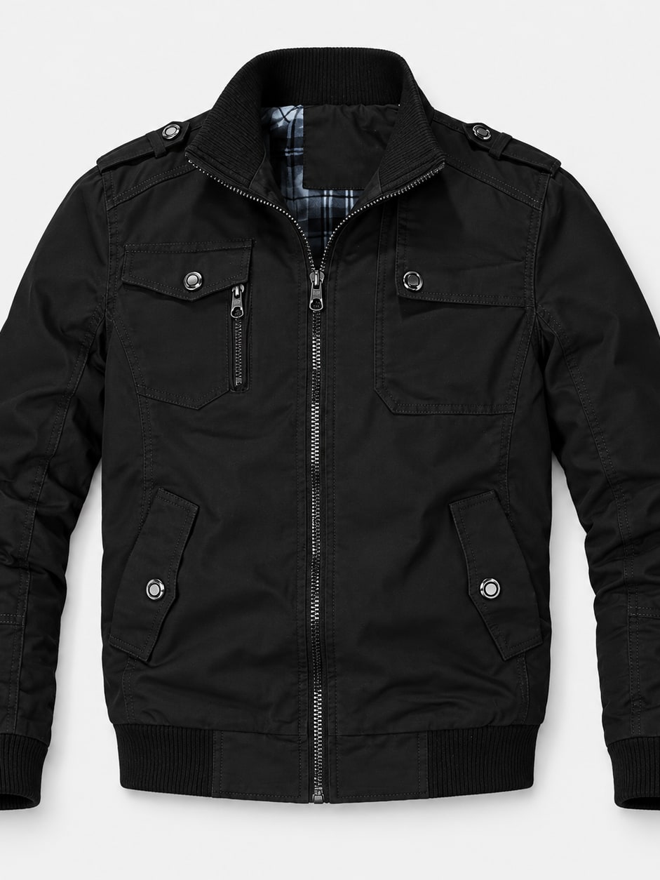 Utility Stand Collar Bomber Jacket