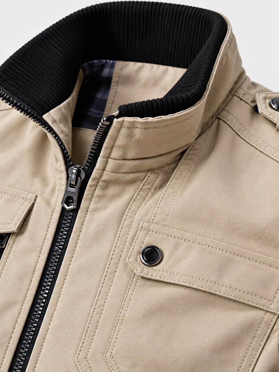 Utility Stand Collar Bomber Jacket