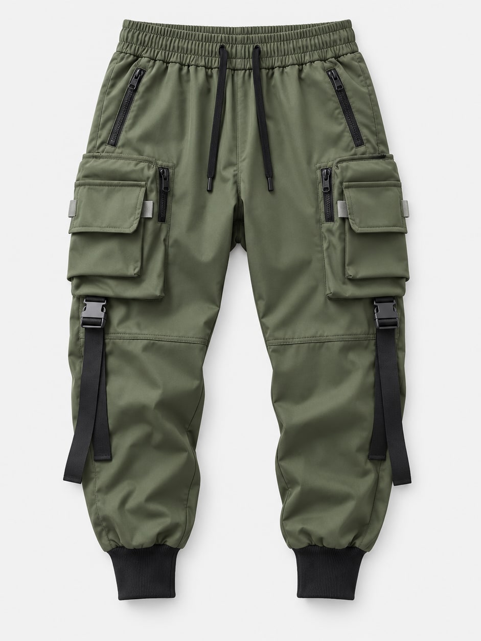Ribbon Pocket Cargo Trousers