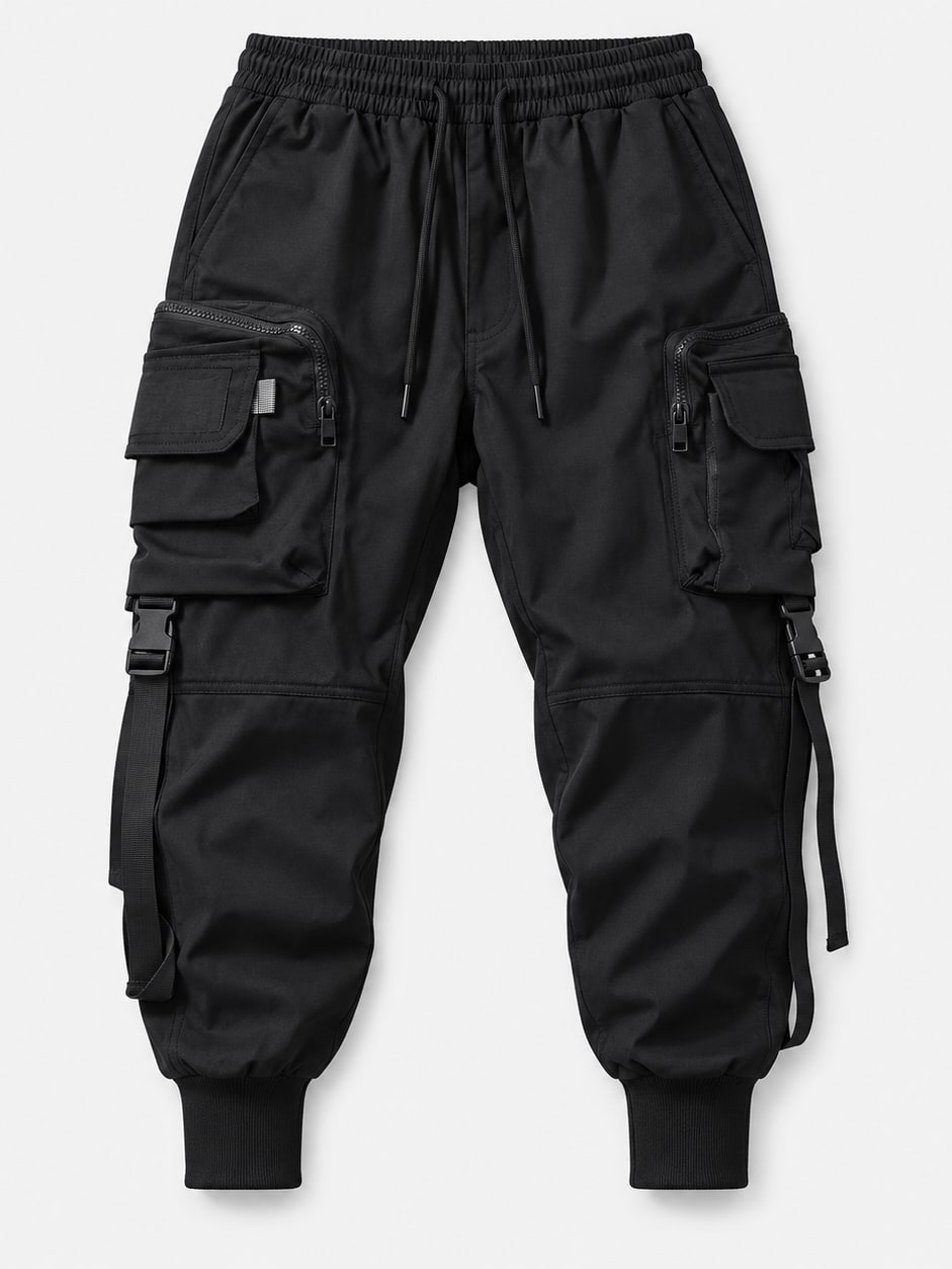 Ribbon Pocket Cargo Trousers