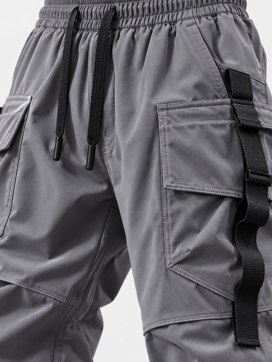 Ribbon Pocket Cargo Trousers
