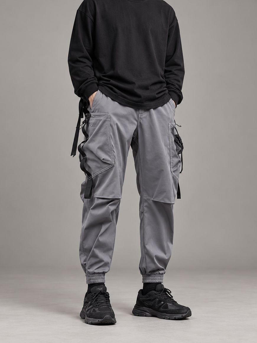 Ribbon Pocket Cargo Trousers