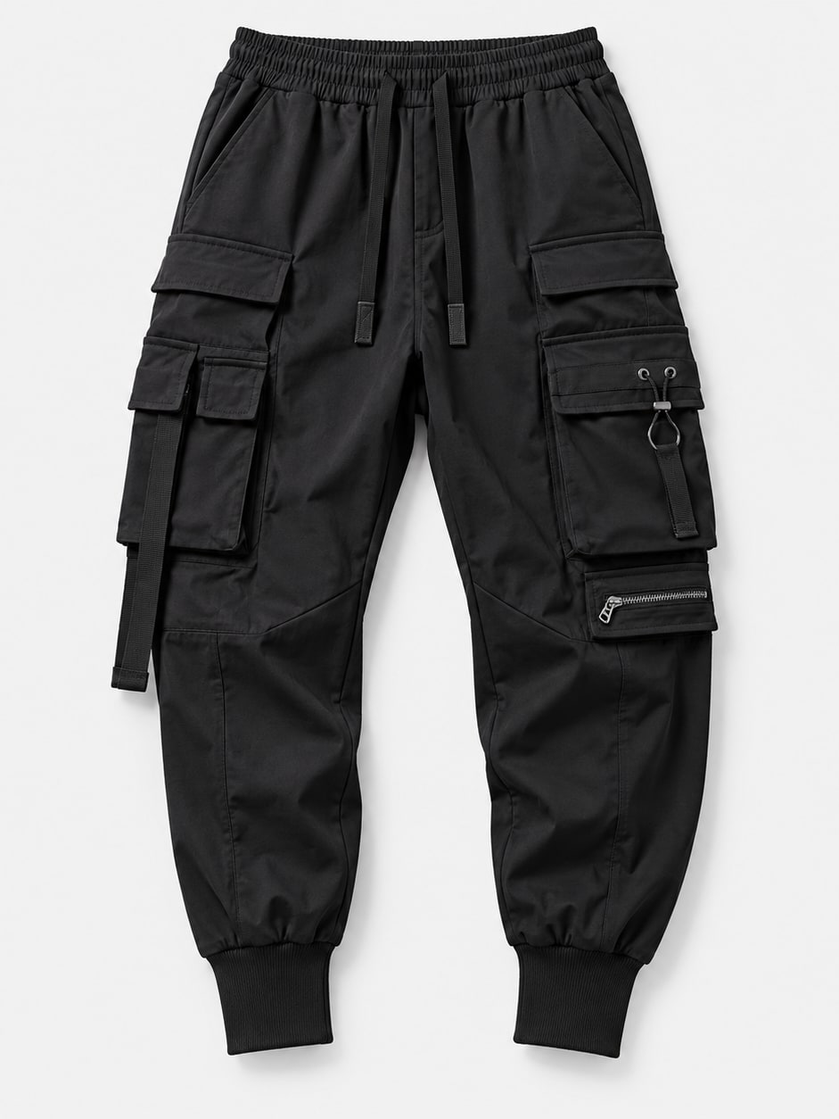 Ribbon Pocket Cargo Trousers