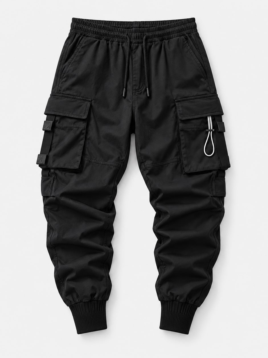 Ribbon Pocket Cargo Trousers