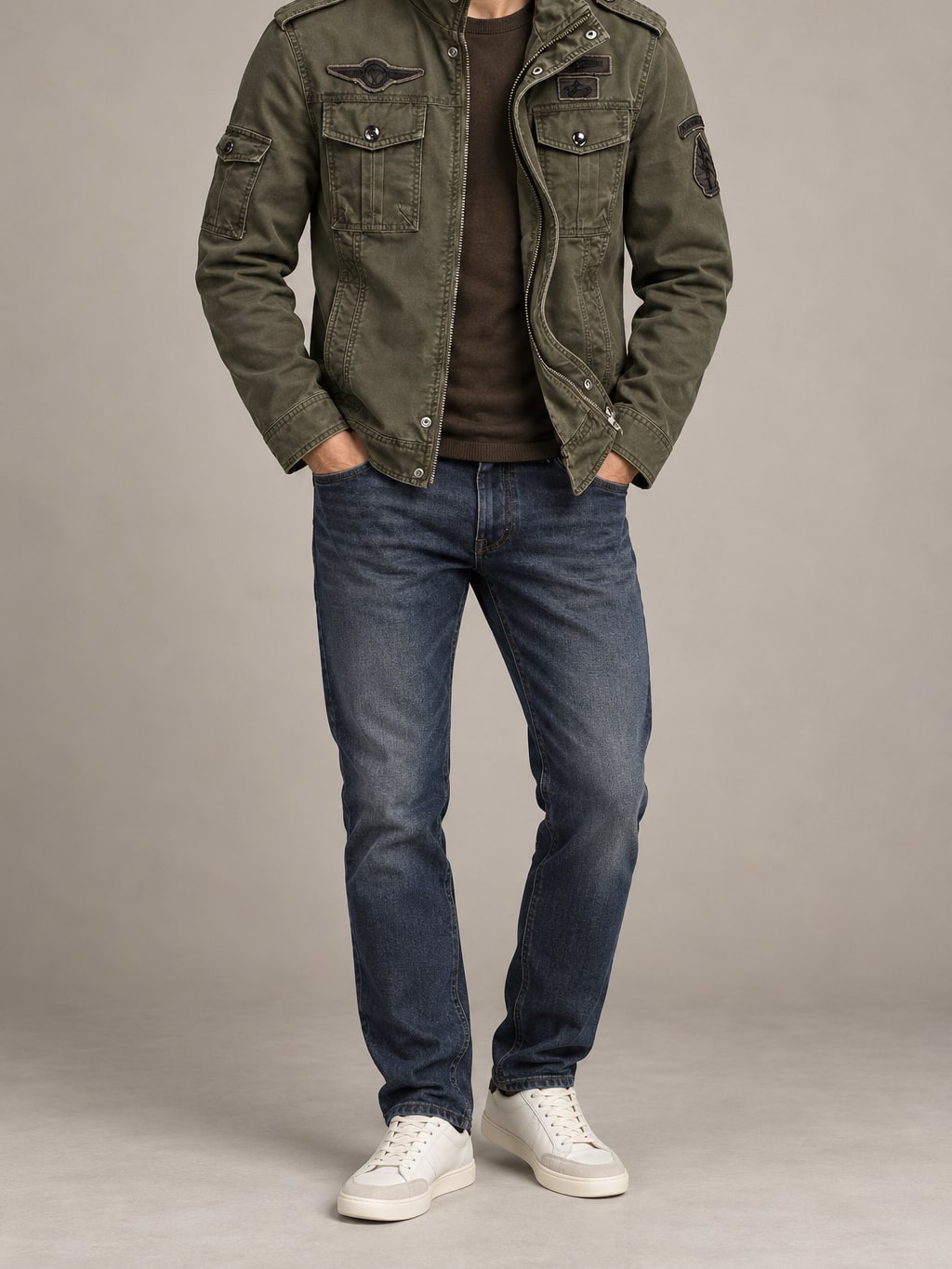 Cotton Military Utility Jacket