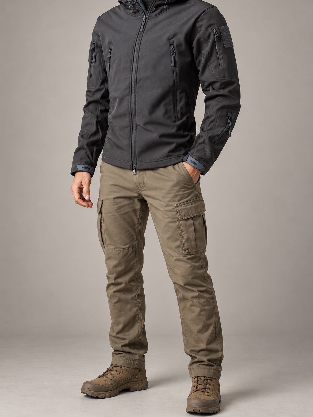 Soft Shell Tactical Hooded Jacket