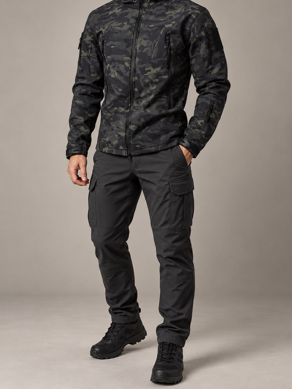 Soft Shell Tactical Hooded Jacket