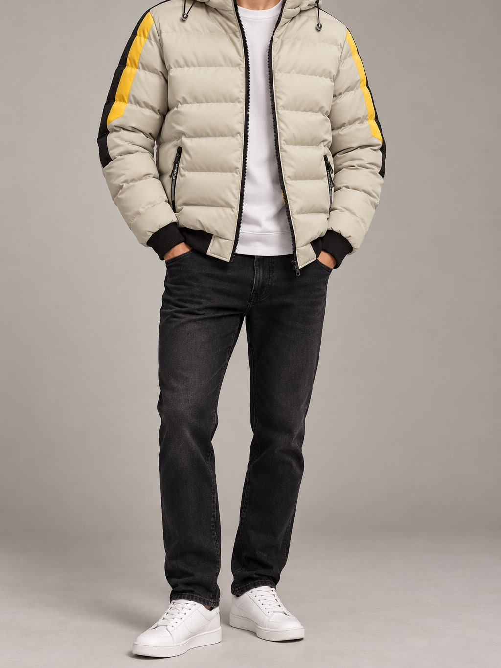Puffer Parka With Removable Hood