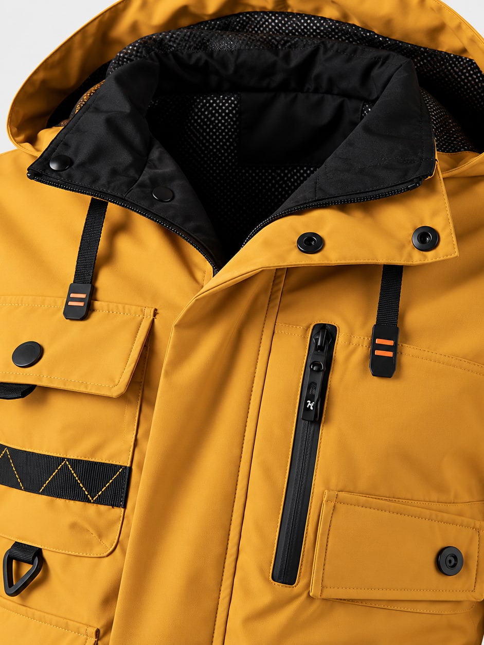 Multi Pocket Hooded Utility Jacket