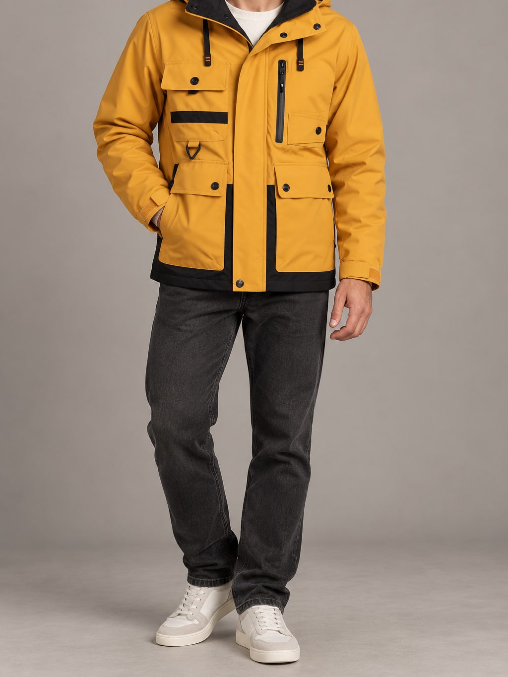 Multi Pocket Hooded Utility Jacket