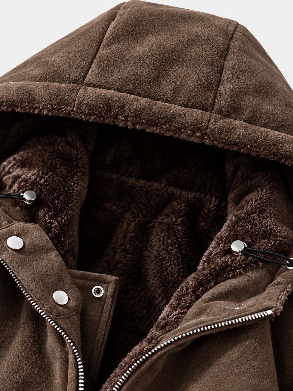 Fleece Lined Hooded Jacket