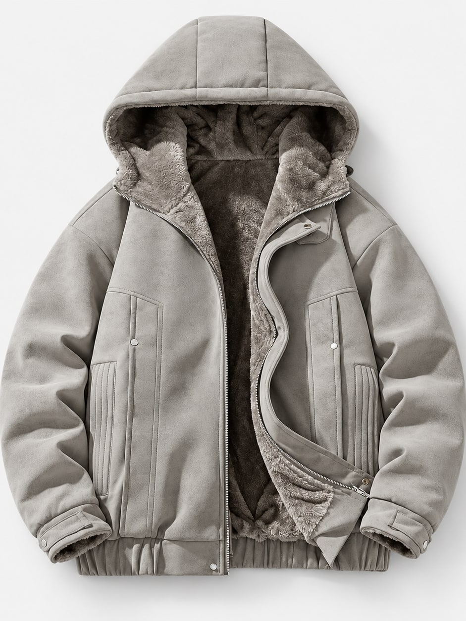 Fleece Lined Hooded Jacket