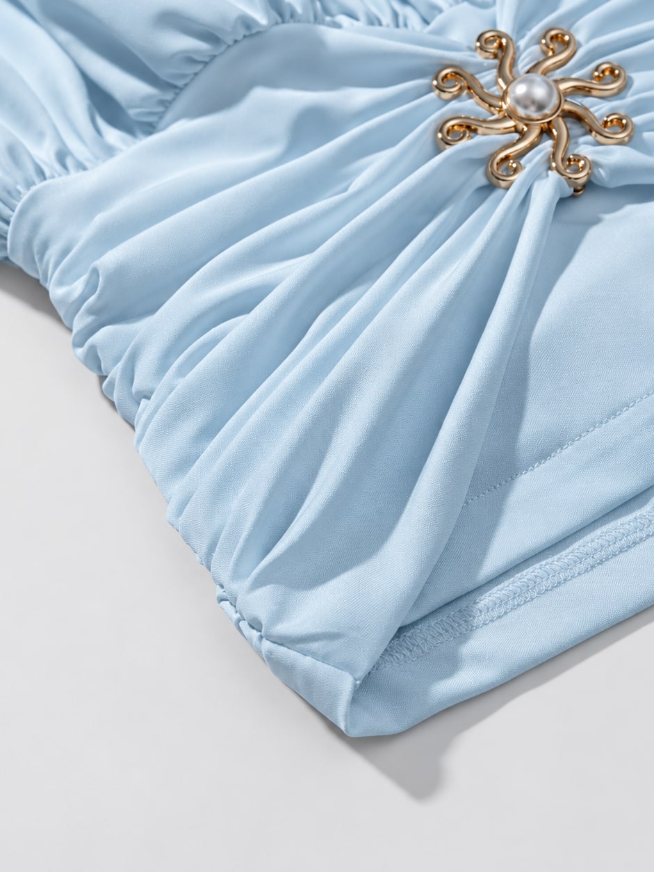 Pleated Halter Top