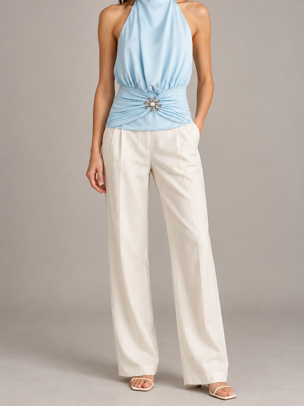 Pleated Halter Top
