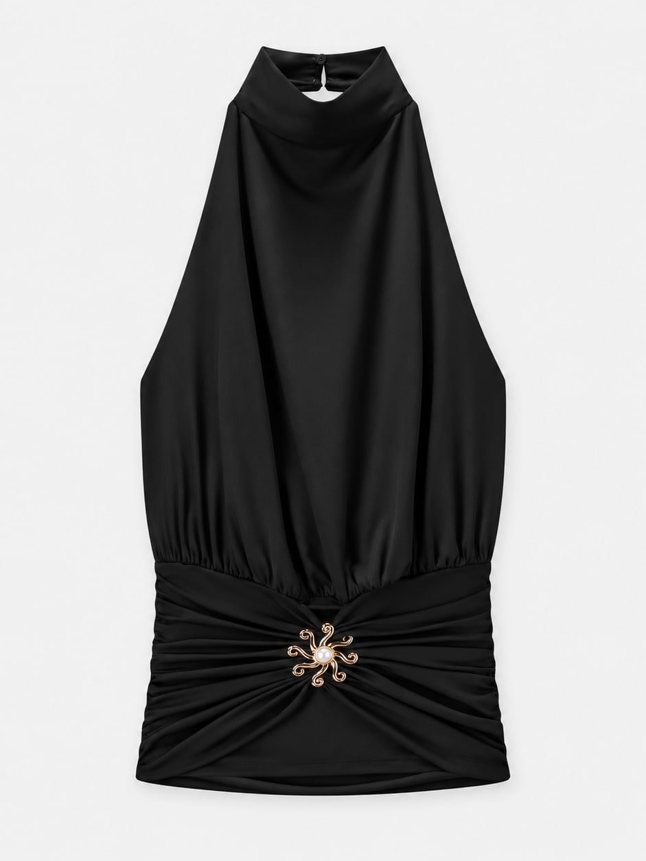 Pleated Halter Top