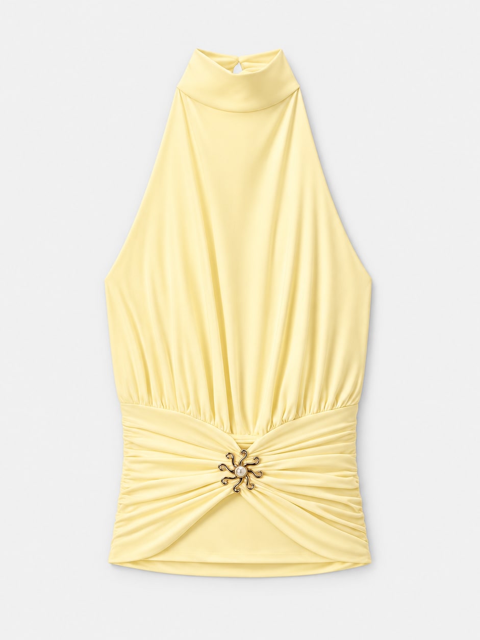 Pleated Halter Top