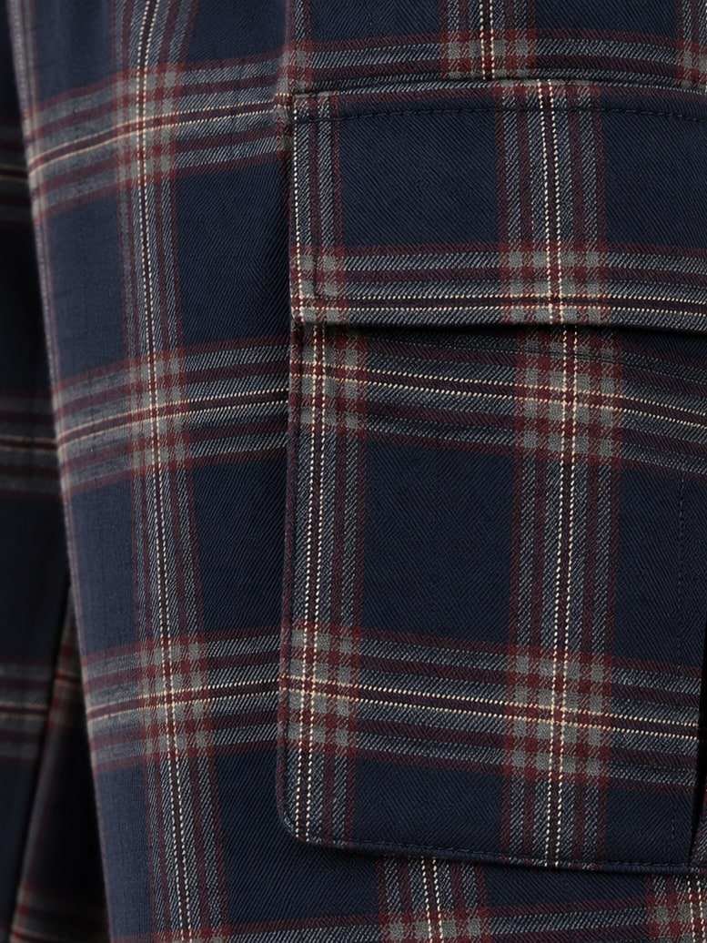 Plaid Cargo Trousers