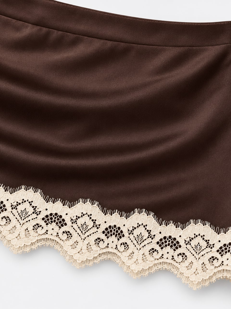 Lace Trim Mini Skirt
