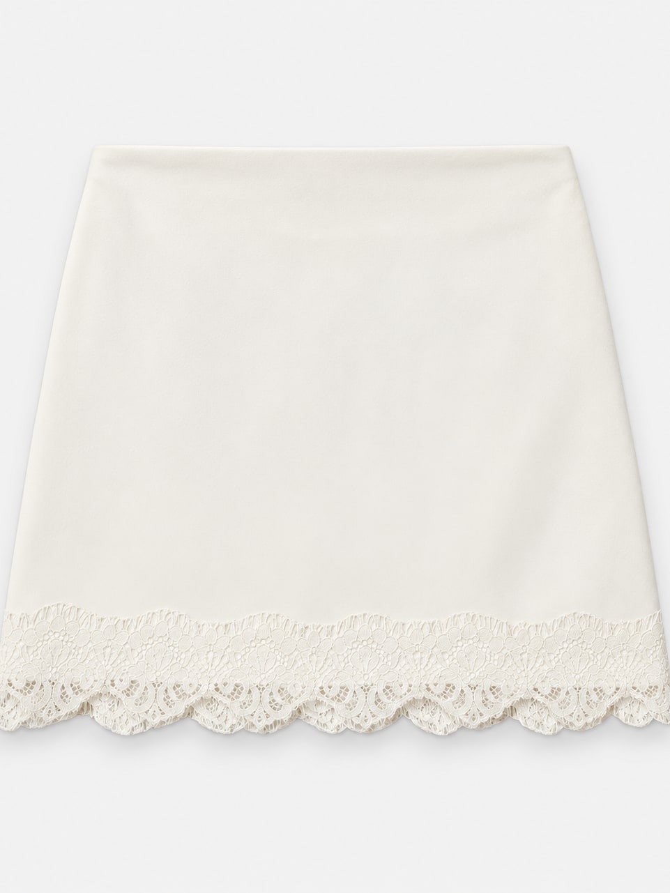 Lace Trim Mini Skirt