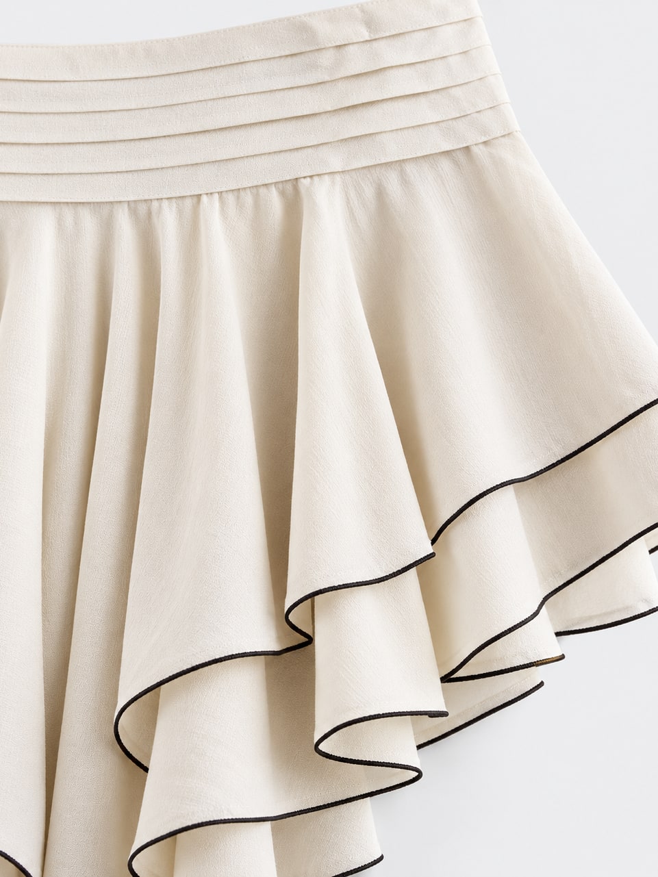Asymmetrical Ruffled Midi Skirt