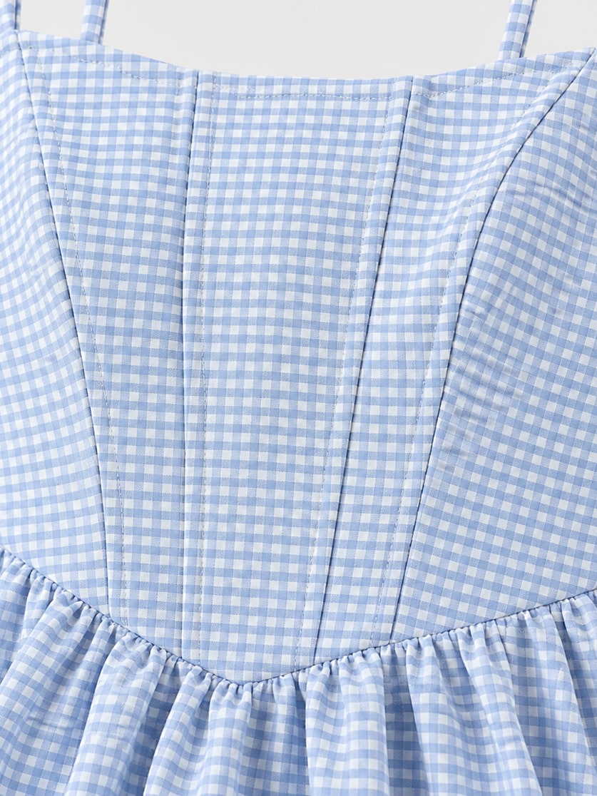 Plaid Corset Mini Dress