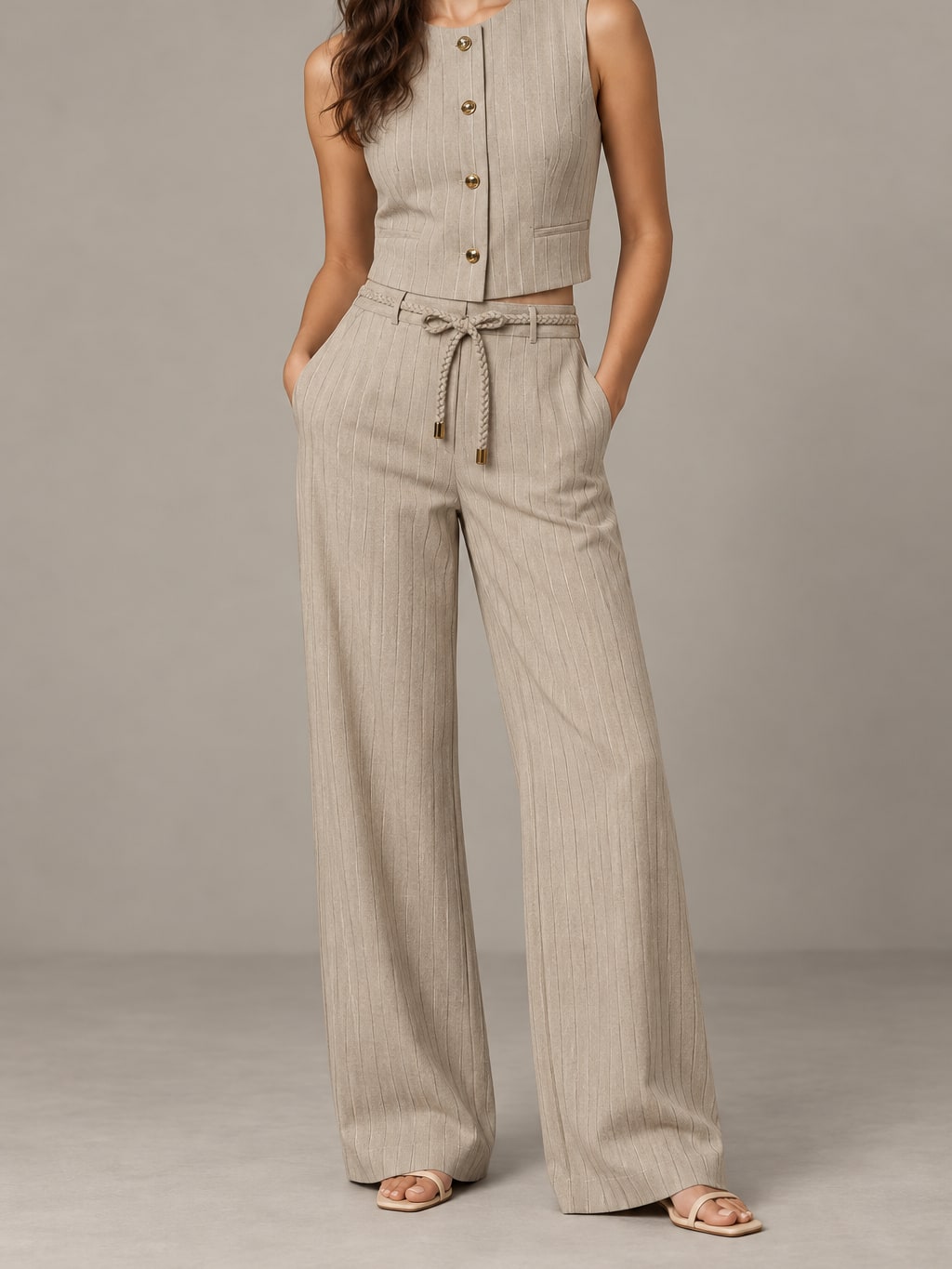 Pinstripe Vest and Trousers Set