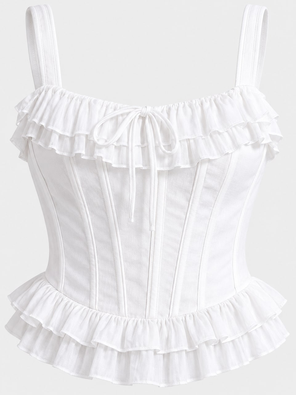 Ruffled Corset Camisole