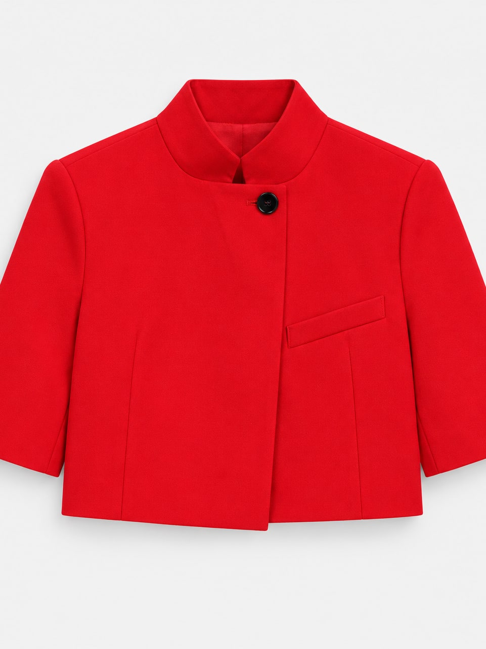 Stand Collar Short Blazer