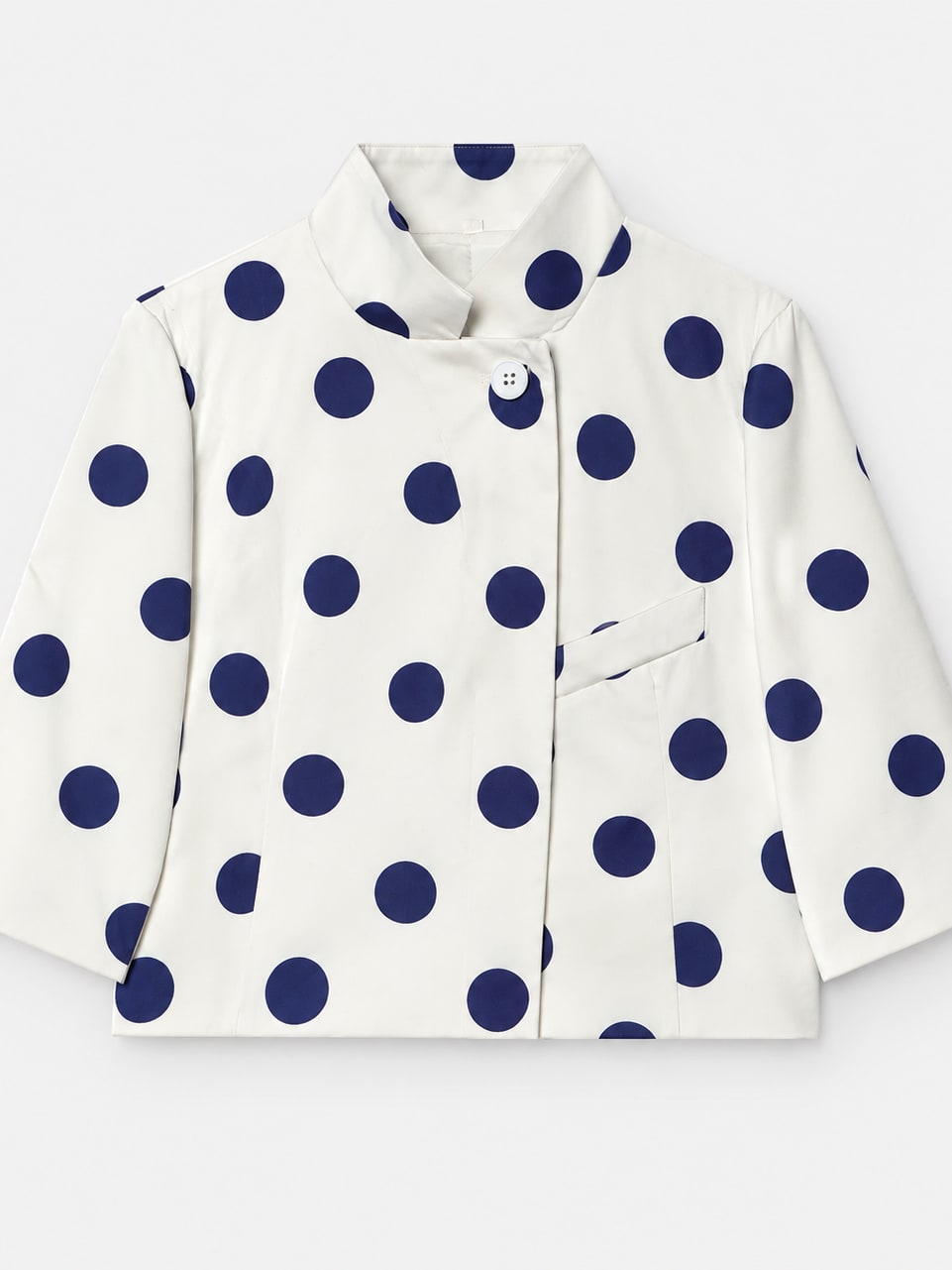Stand Collar Short Blazer