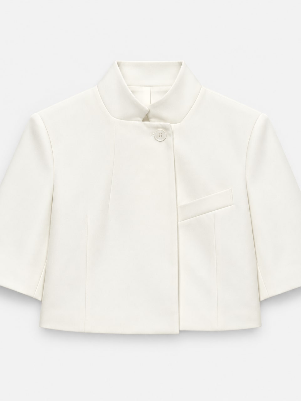 Stand Collar Short Blazer