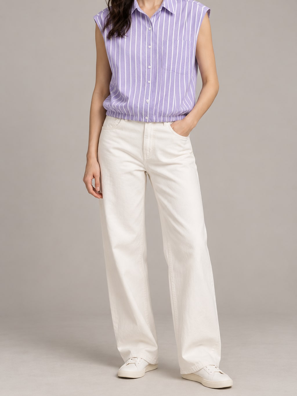 Striped Sleeveless Shirt