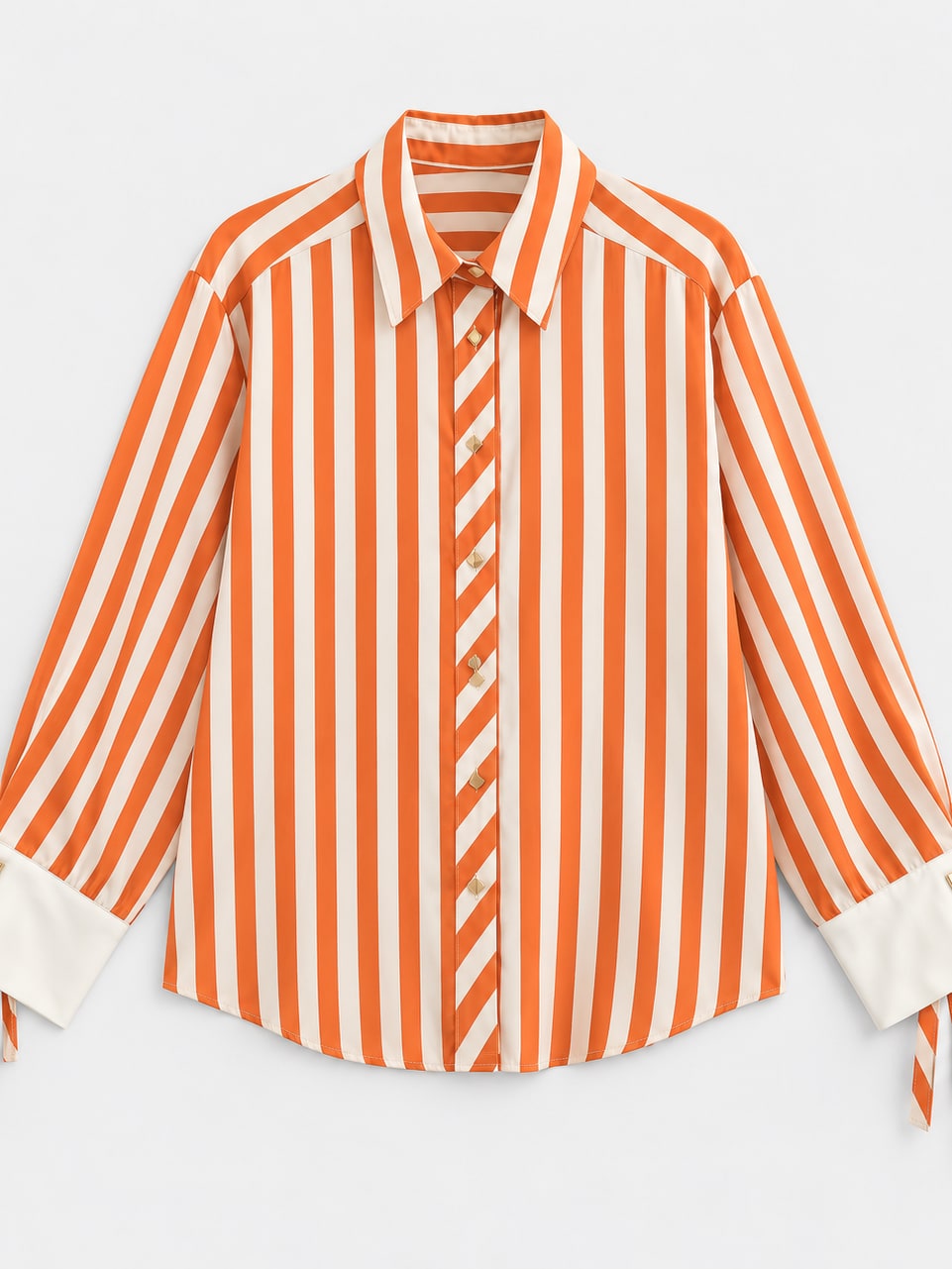 Striped Bow Cuff Shirt