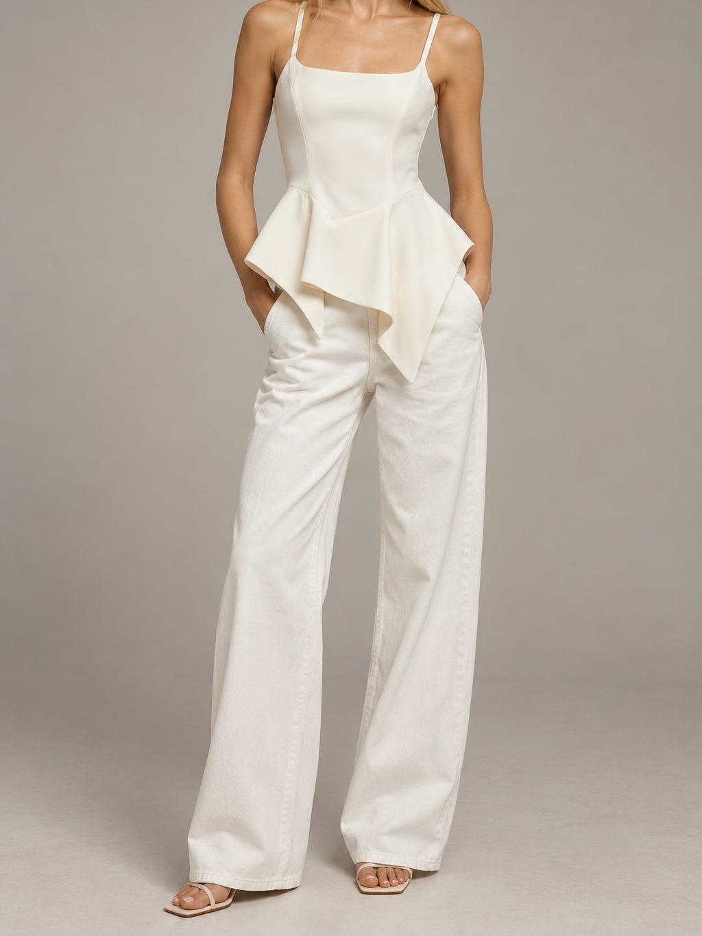 Asymmetric Peplum Camisole