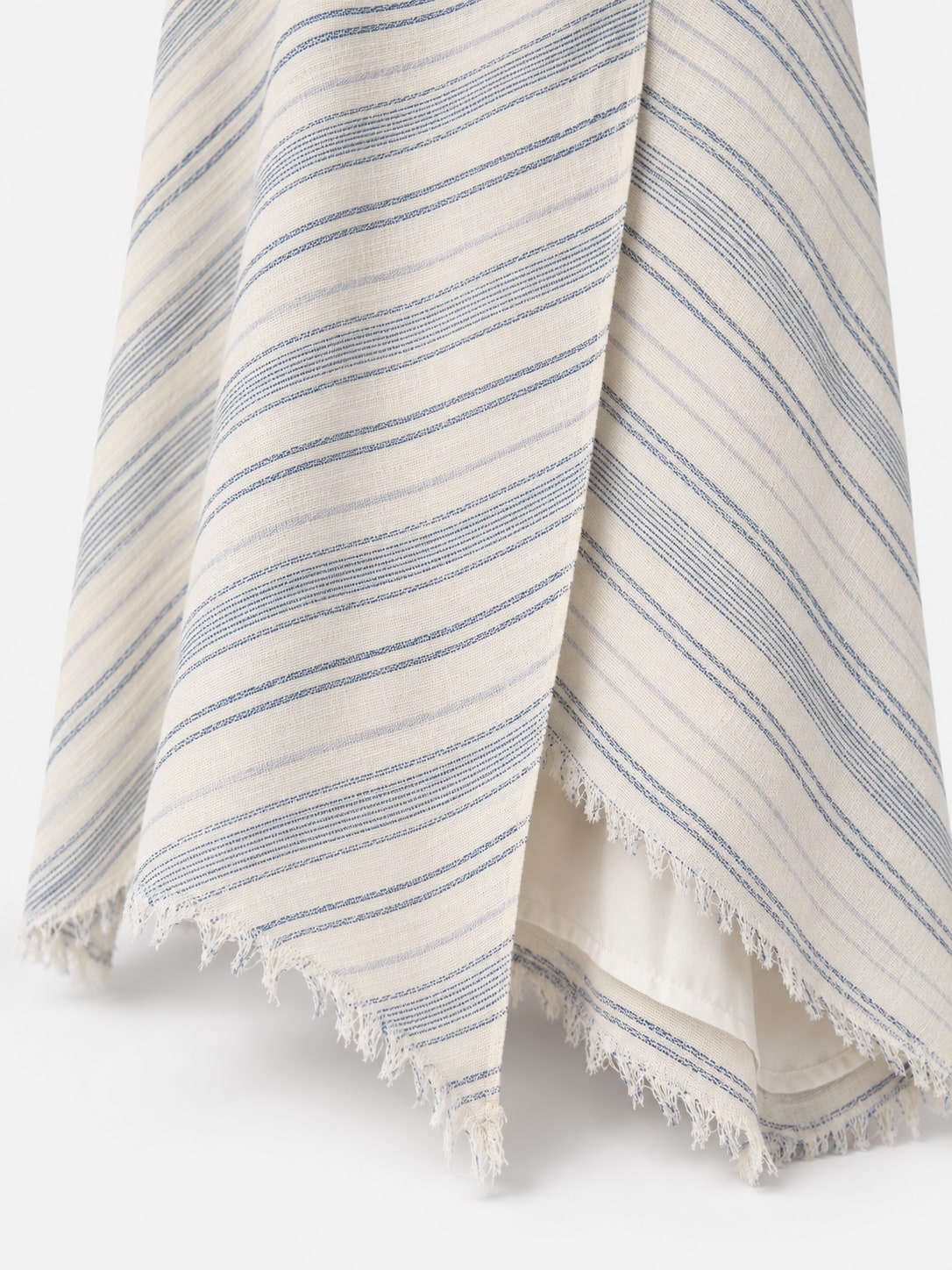 Striped Asymmetrical Midi Skirt