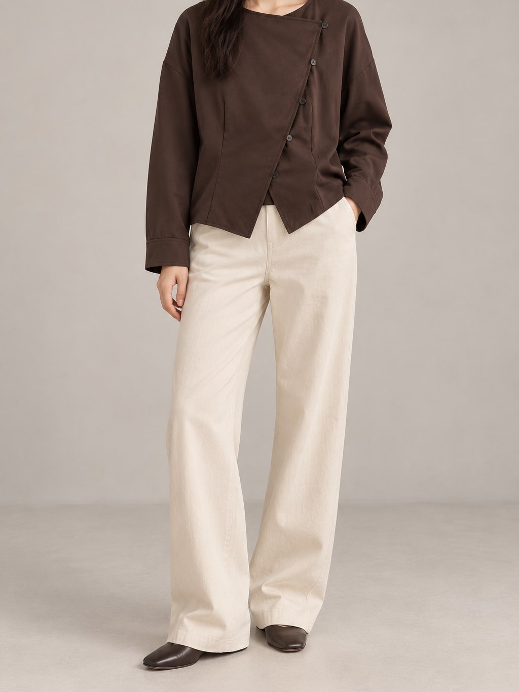 Asymmetrical Button Jacket