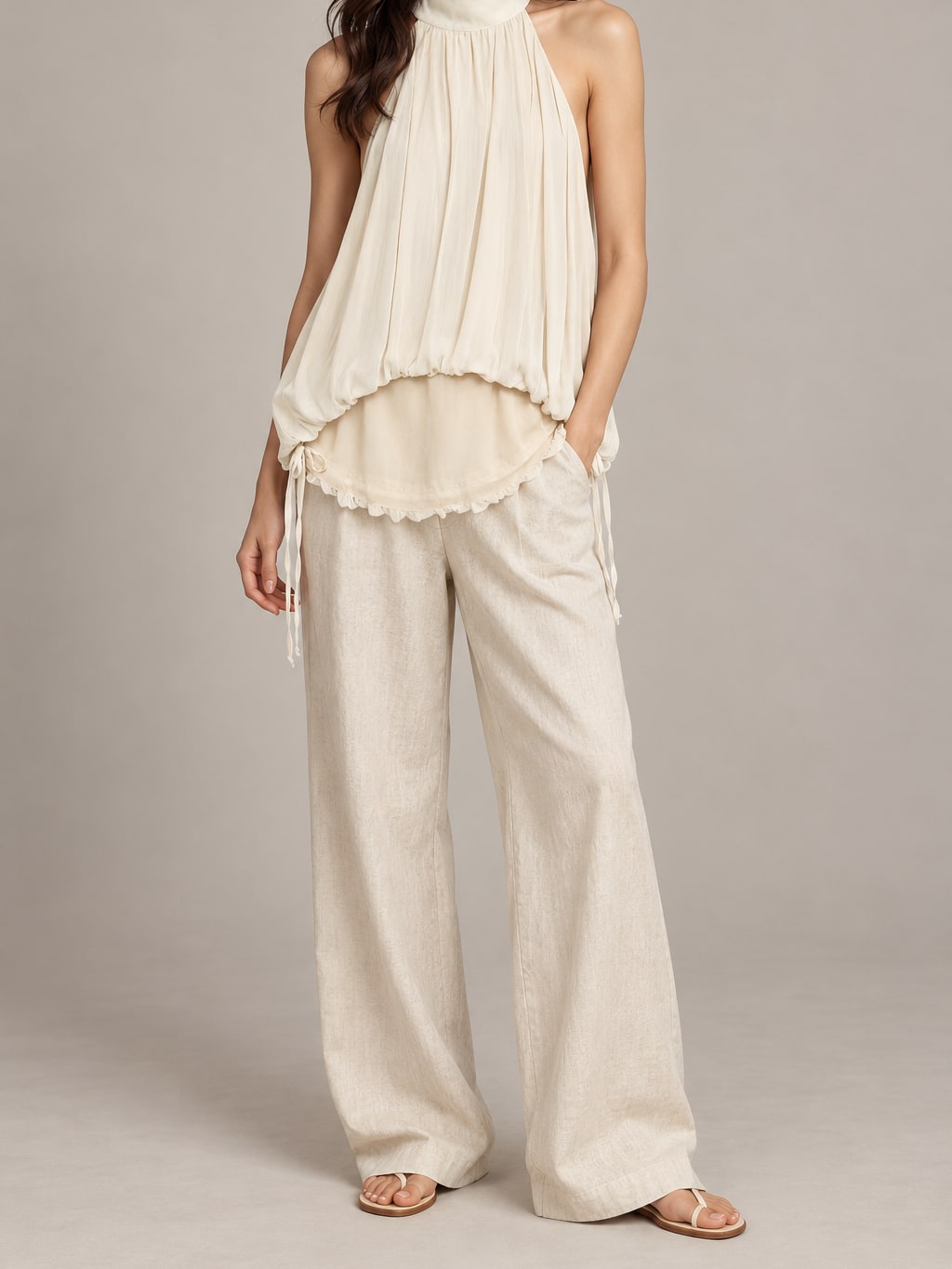 Pleated Halter Top