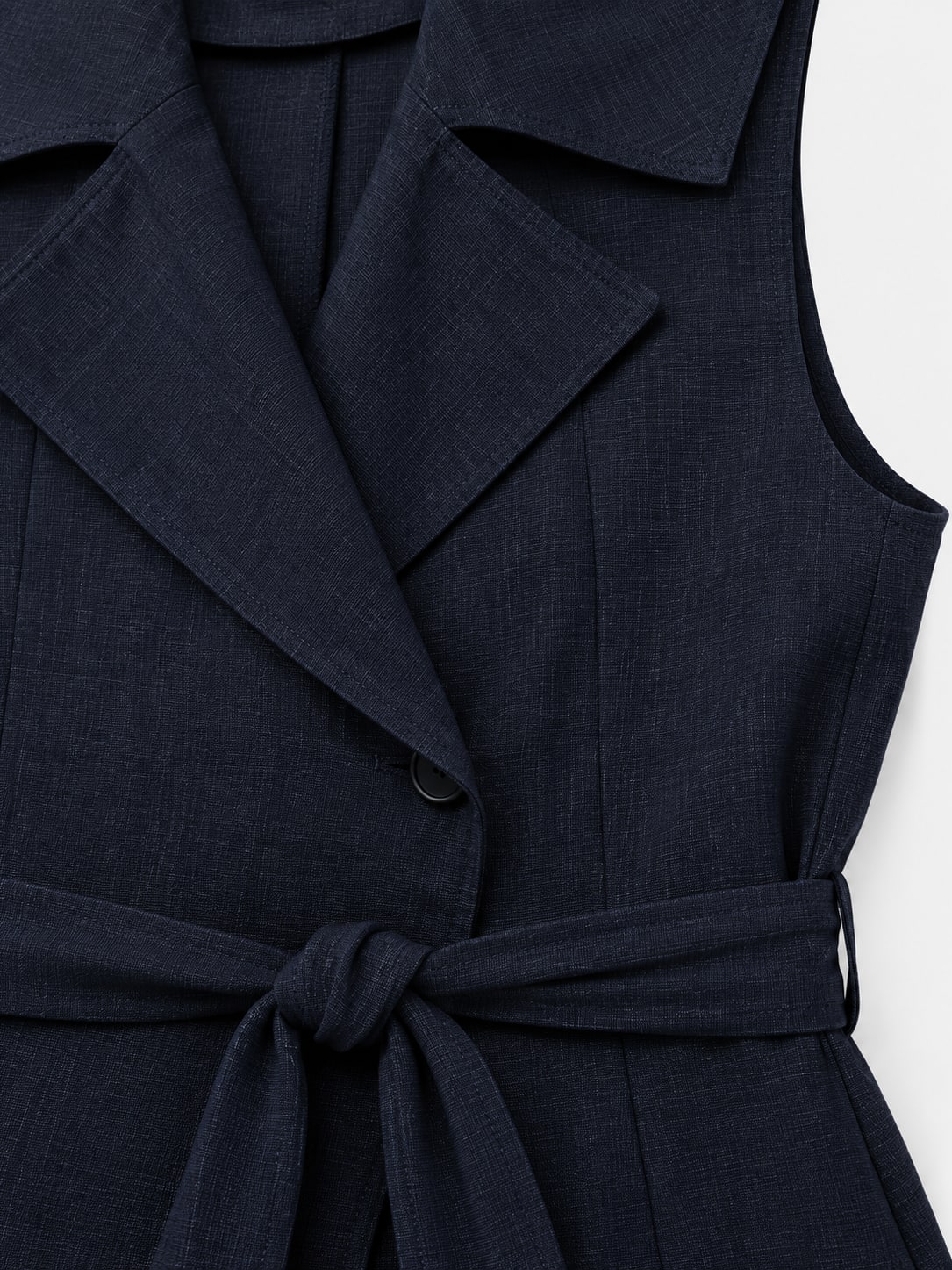 Belted Vest And Culotte Set