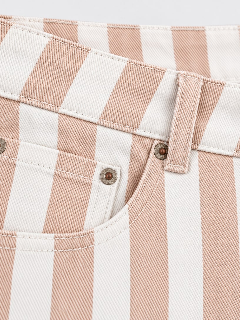 Striped Denim Trousers