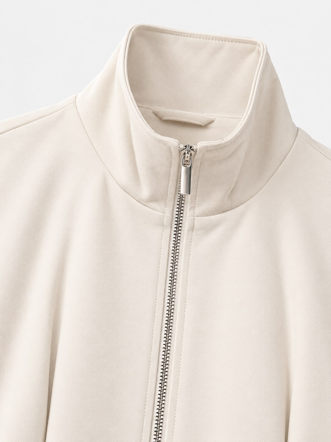 Pleated Hem Zip Jacket