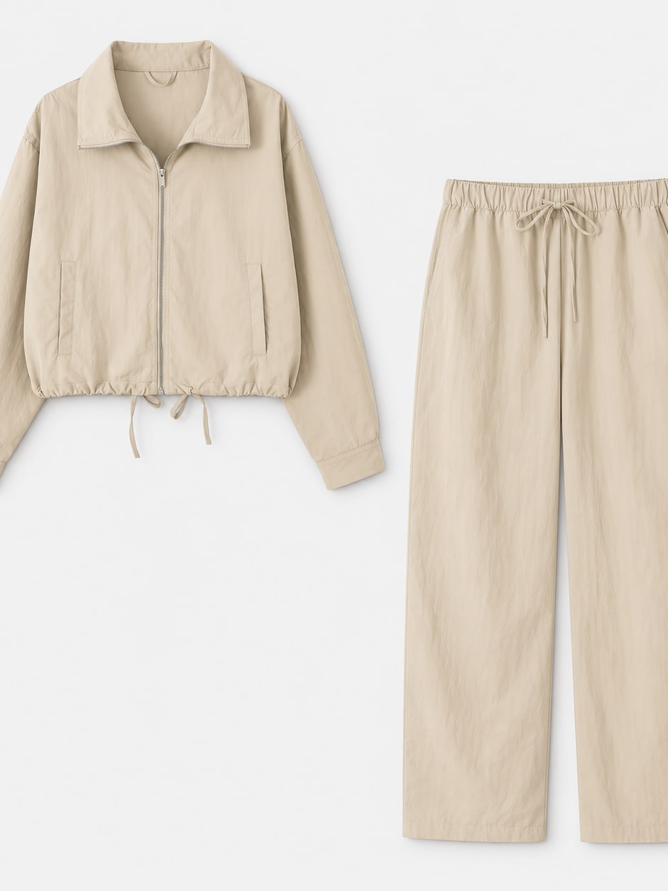 Zip-Up Track Jacket And Trousers Set