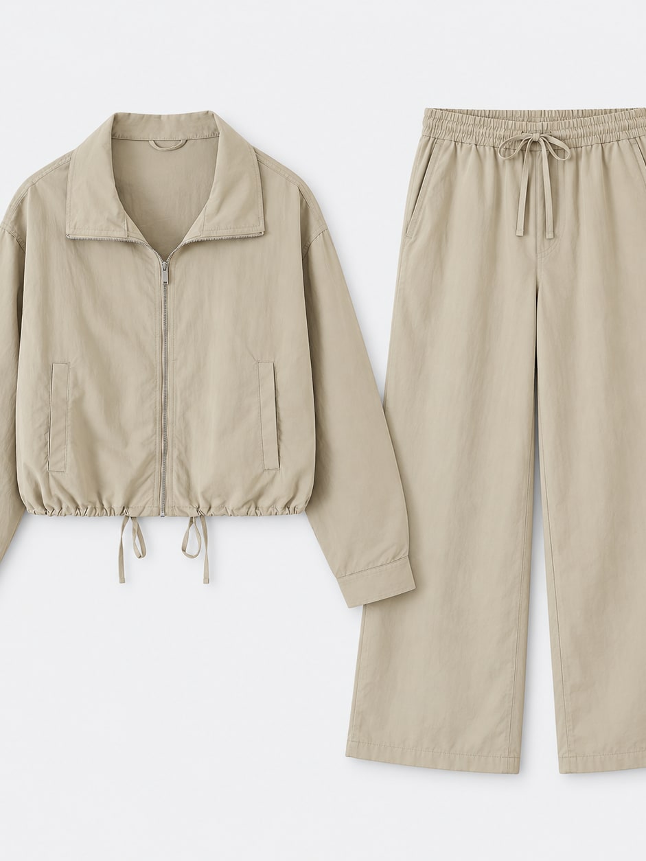 Zip-Up Track Jacket And Trousers Set