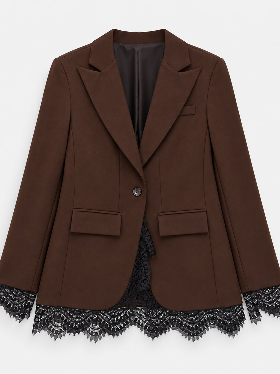 Lace Trim Blazer