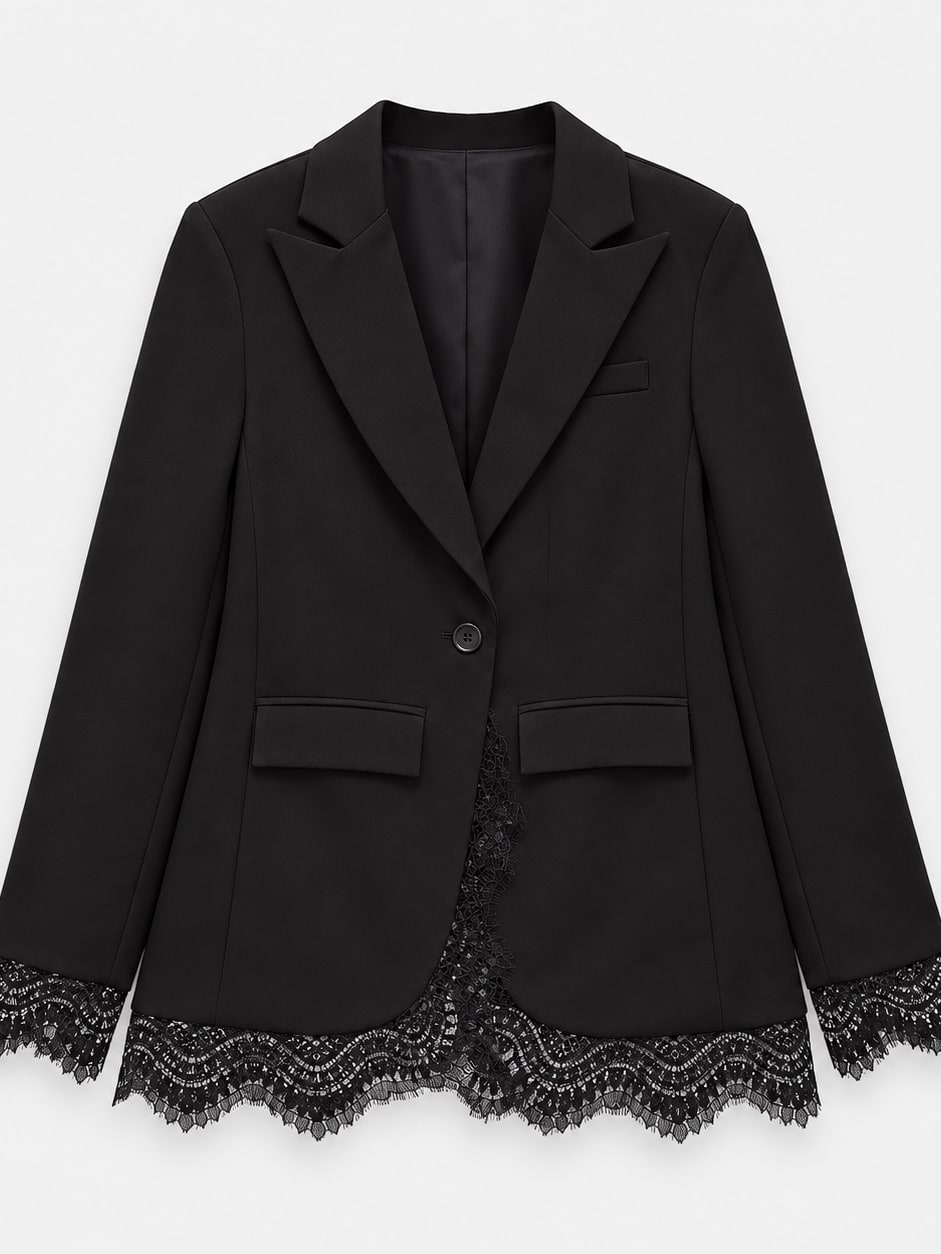 Lace Trim Blazer