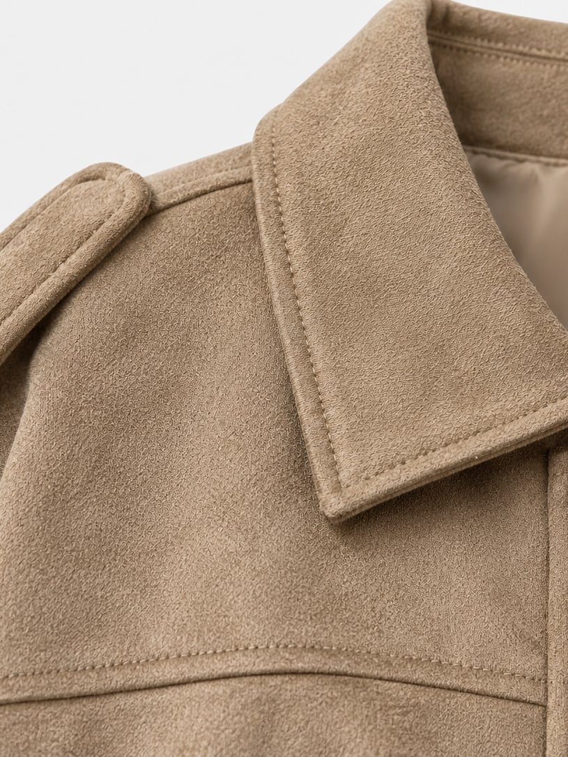 Faux Suede Zip Jacket