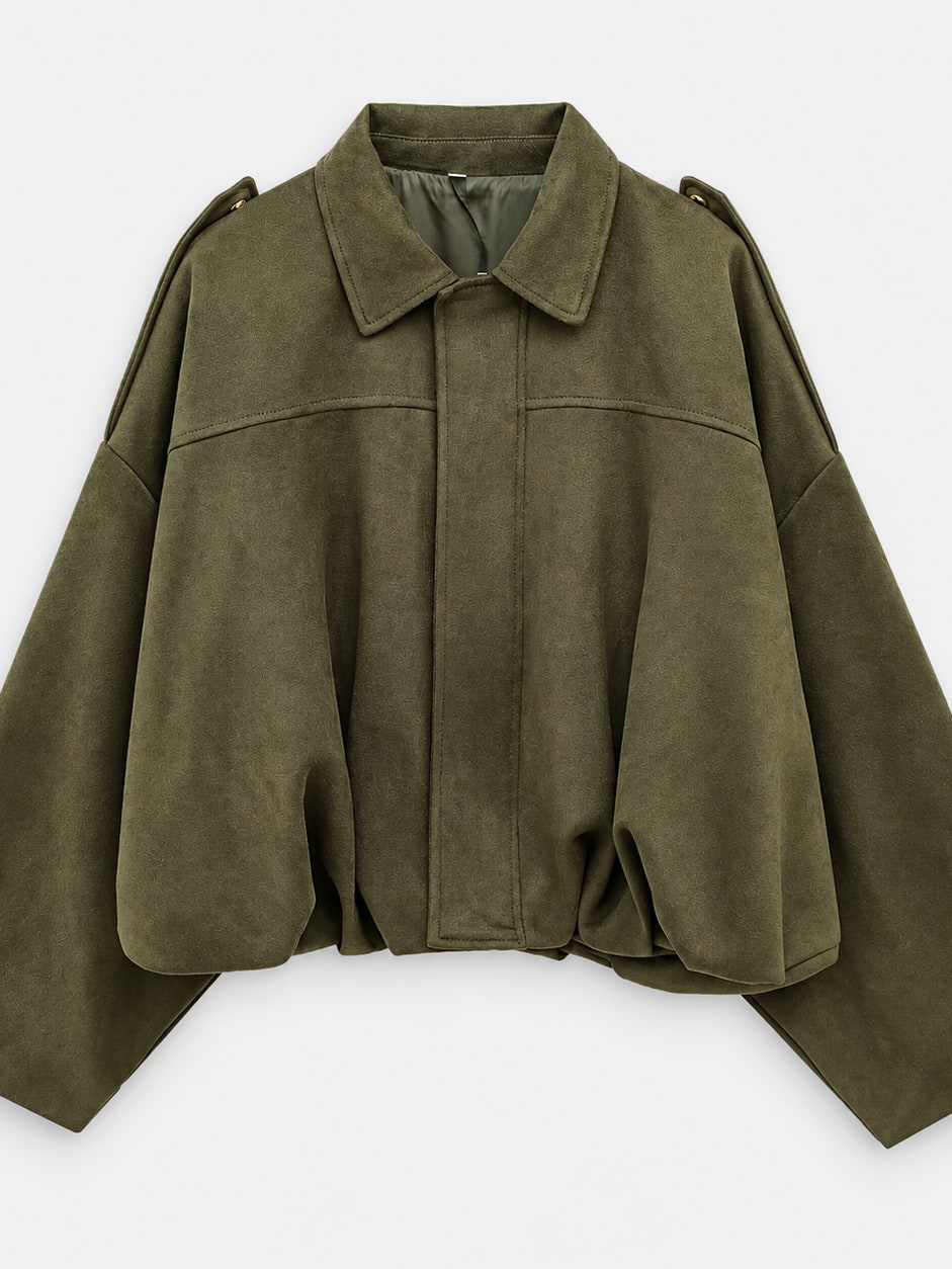 Faux Suede Zip Jacket