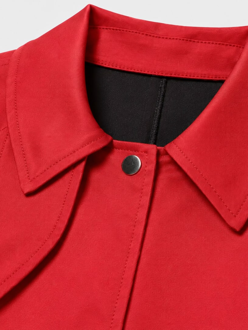 Minimalist Snap Button Trench Coat