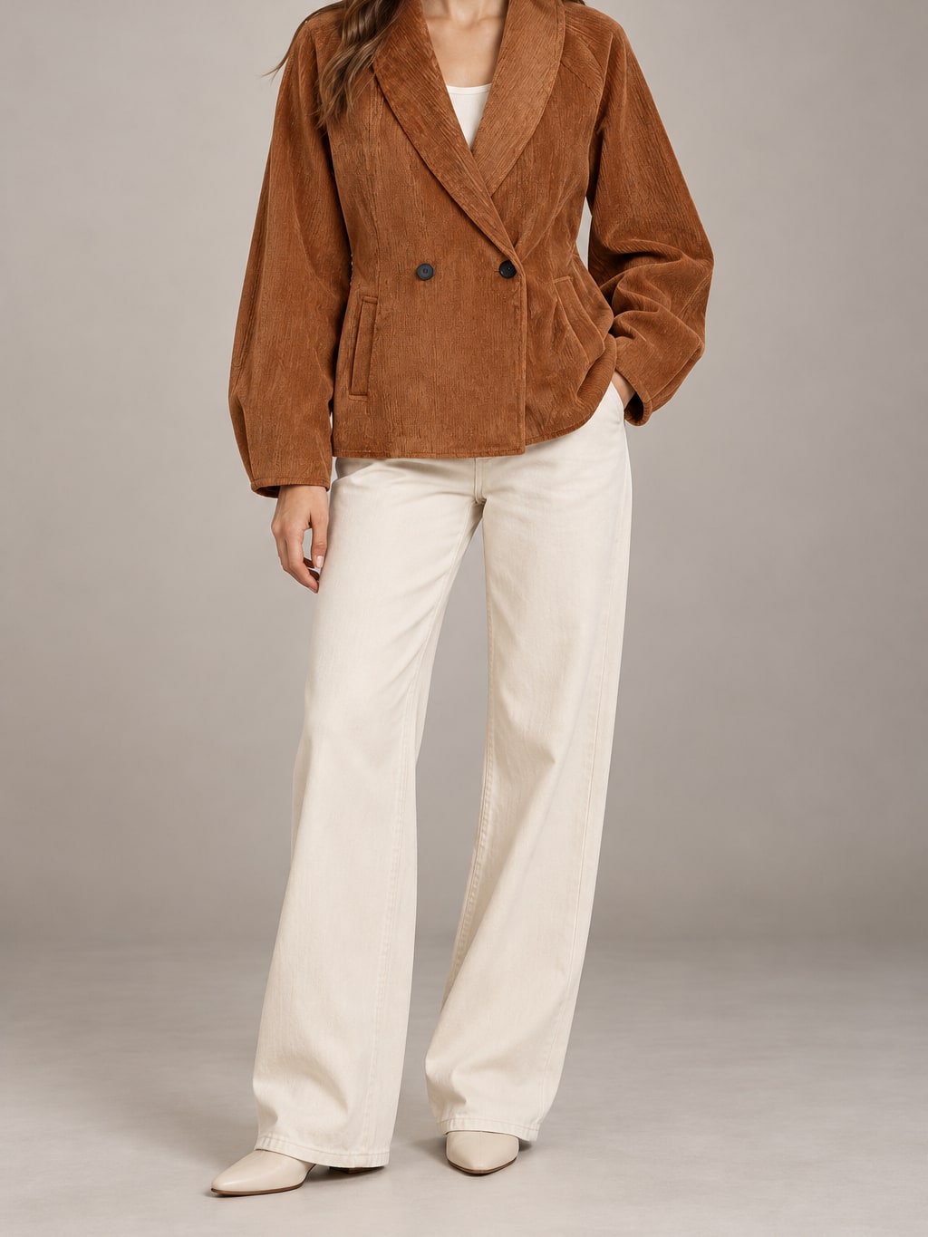 Corduroy Double Breasted Blazer