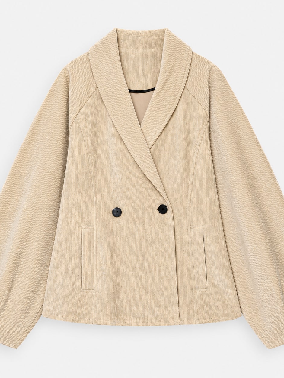 Corduroy Double Breasted Blazer